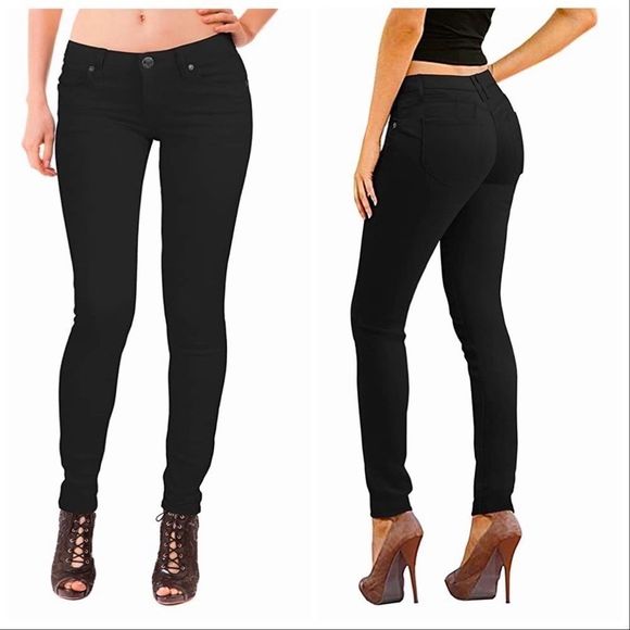 NWT! HYBRID & CO. WOMEN'S SUPER STRETCH BUTT LIFT DENIM JEANS IN BLACK-SIZE 5 - Picture 3 of 3